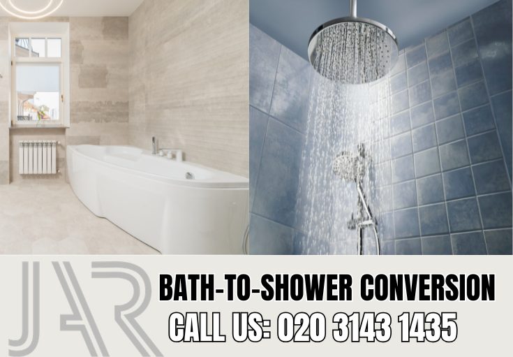Bath to Shower Conversion by Clapham Bathroom Fitters